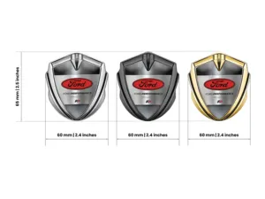 Ford Metallico Emblema Badge Stile Tuning Splendente
